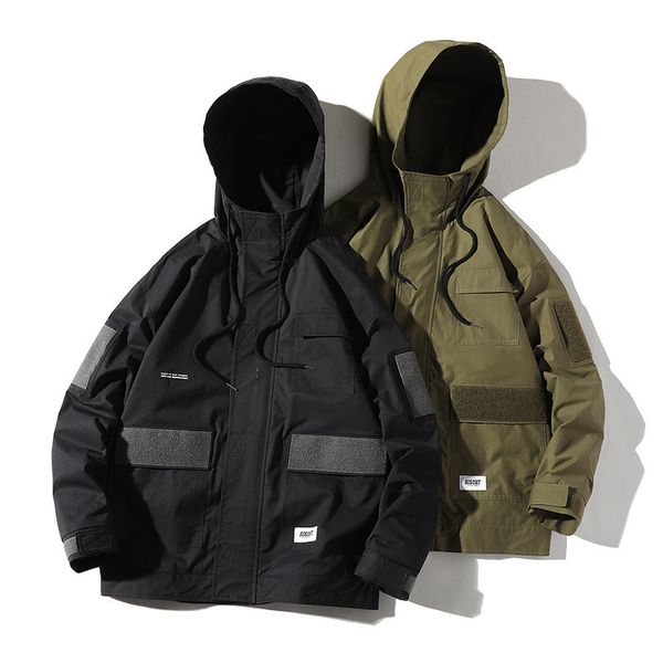 

2019 new style japanese-style origional popular brand men's coat autumn and winter loose-fit hooded jacket men's casual on cloth, Black