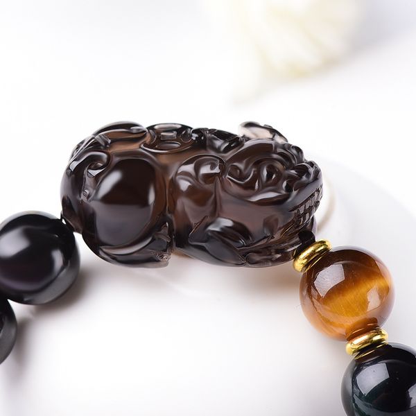 

bracelet brave natural mexico obsidian ice kinds of bracelets a money brave donghai crystal bracelet factory wholesale, Black