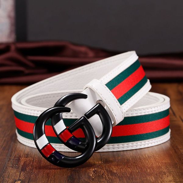 

2021 men waist belt new mens belts luxury ceinture buckle genuine leather belts for size 100-125cm, Slivery;black