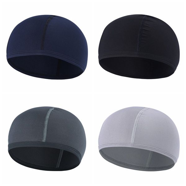 

outdoor men women's skull cap scarf bike helmet liner anti-sweat balaclava headwear bicycle headwear cycling hats, Black