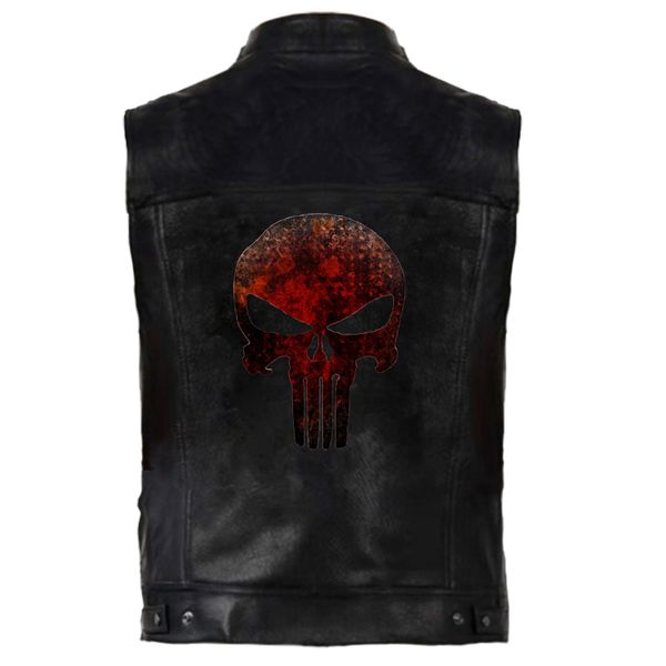 

настроить pu жилет мужчины кожаные куртки без рукавов жилеты панк-рок жилет хип-хоп пальто уличная верхняя одежда жилеты, Black;white