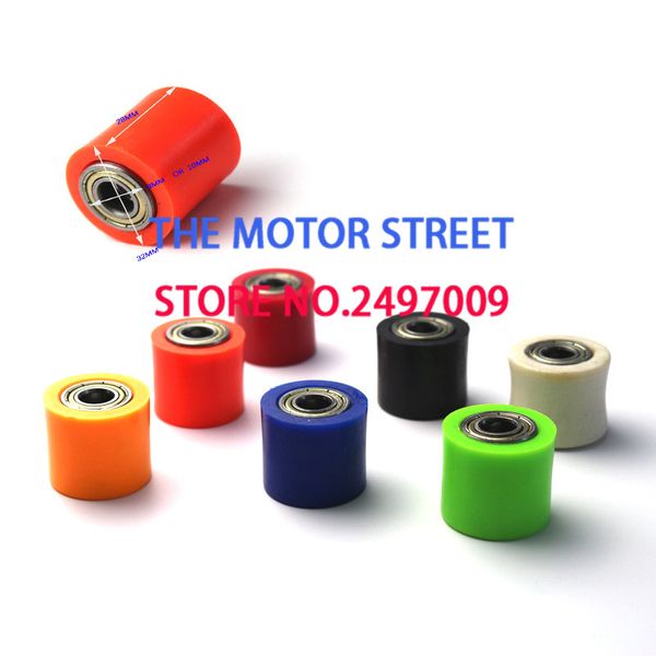 

shopping 8mm 10mm chain roller tensioner pulley wheel guide for 80 250 150 250 450 motorcycle motocross pit dirt bike