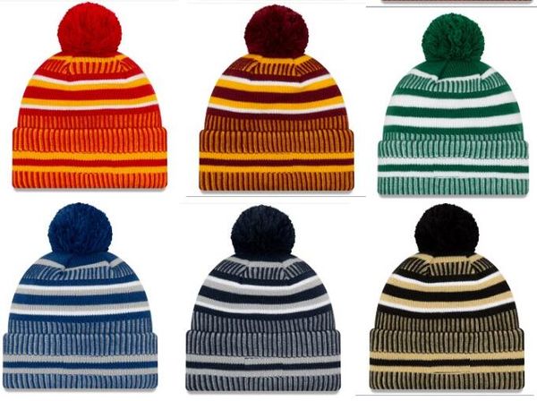 Fashion-2019 Neue Ankunft Sideline Beanies Hüte American Football 32 Teams Sport Winter Sideline Strickmützen Drop Shippping nb001