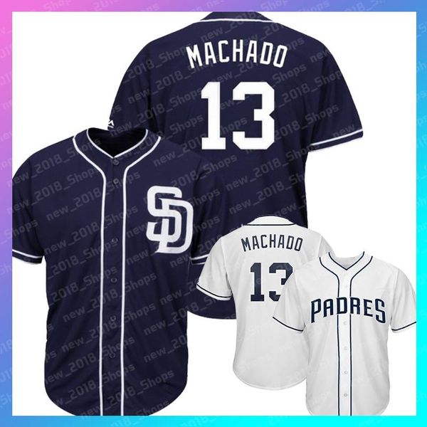 

Cheap San Diego 13 Manny Machado Padres 50th patch 4 Wil Meyers 19 Tony Gwynn baseball jersey