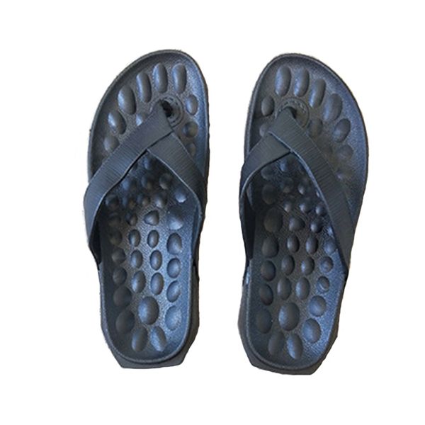 

sandals men thick-soled sandals and slippers casual beach slippers men feet non-slip wear-resistant lightweight pvc flip-flops, Black