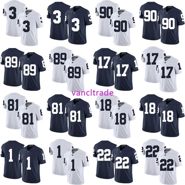 

2019 ncaa football penn state nittany lions 3 deandre thompkins 90 garrett sickels 89 garry gilliam 17 greatness 81 jack crawford jerseys, Black;red