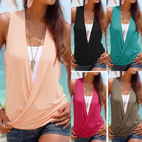 

2016 дамы лето жилет топ без рукавов рубашка blusa пляж майки футболка, White