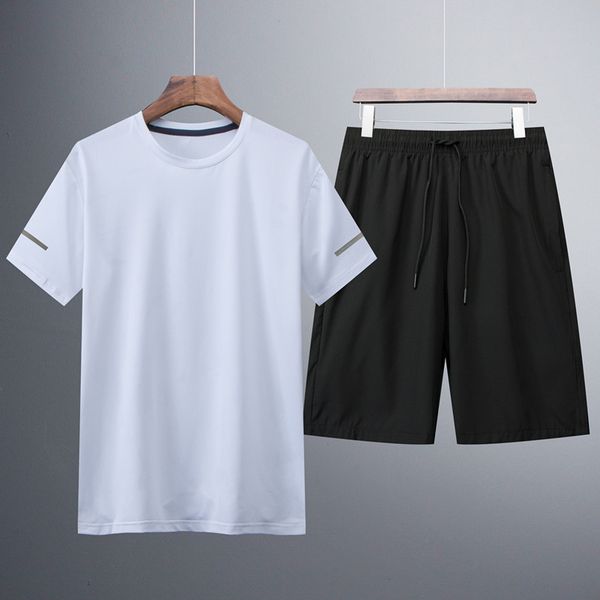 

men outdoor running sport suit solid color men cotton tracksuits 45, Black;blue