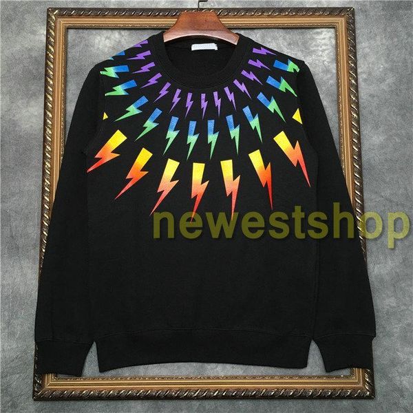 

2020 europe luxury mens color geometry printing hoodies fashion sweatshirt men womens clothe hoodies designer pullover sweatshirt, Black