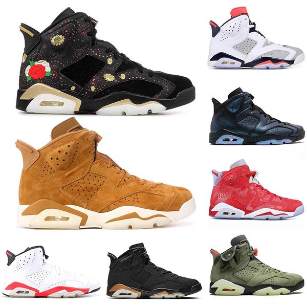 

2020 designer cny wheat basketball shoes 6 6s vi slam dunk black infrared mens jumpman infrared dmp ltr sneakers sport trainers size7-13