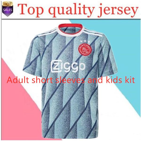 

2020 2021ajax soccer jersey promes ajax amsterdam van de beek neres 19 20 21 tadic ziyech football shirt men + kids sets uniforms, Black
