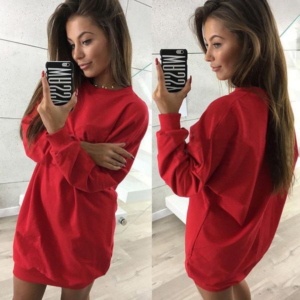 

2017 women dresses hoodies sweatshirts clothes long sleeve o-neck loose casual harajuku winter designer hoodie pullovers woman clothing, Black