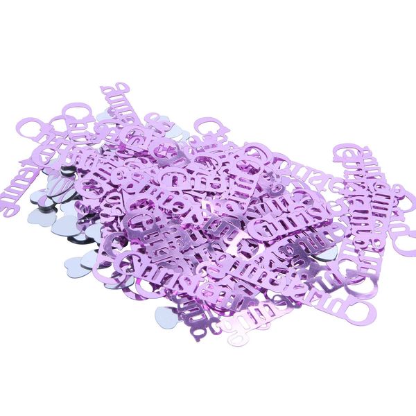 

4 packs christening table confetti baby baptism confetti pink+silver