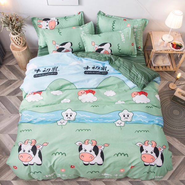 

wensd milk bedding chinese style beautiful twin bed sets egyptian cotton cute bedsheet +duvet cover +pillow cases 0.9- 2.2m