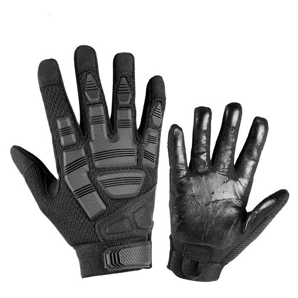 

motorcycle full finger gloves camo motorbike moto riding rubber motocross moto guantes luva protective gear glove men women, Black