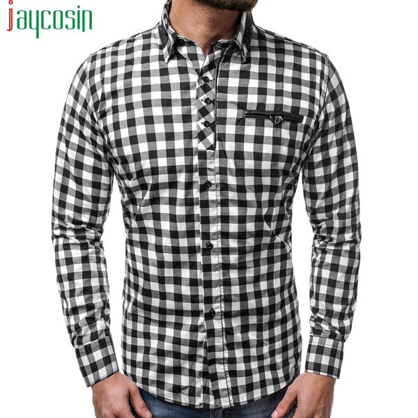 

men's vintage plaid print shirt slim fashion long sleeve casual mens clothing new arrival lapel plus size button shirts, White;black