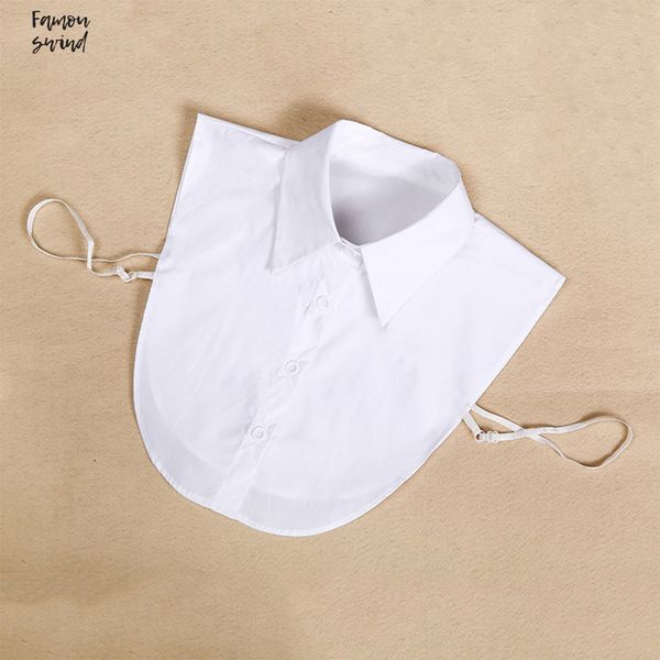 

урожай женщина шифон блузка рубашки поддельного воротник белой блуза tie съемный воротник отворот шифон черный топ одежда женщины, White