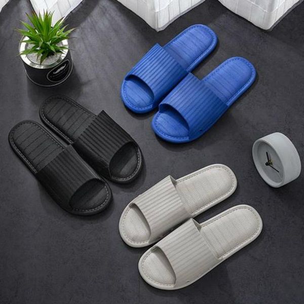 

slippers flip-flop men and women at home indoor outdoor soft bottom thick bottom bedroom silent anti-slip anti-odor anti-break, Black