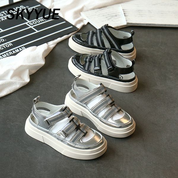 

2020 summer kids beach sandals girls fashion shoes baby boys black brand shoes children soft leather sandals casual new, Black;red