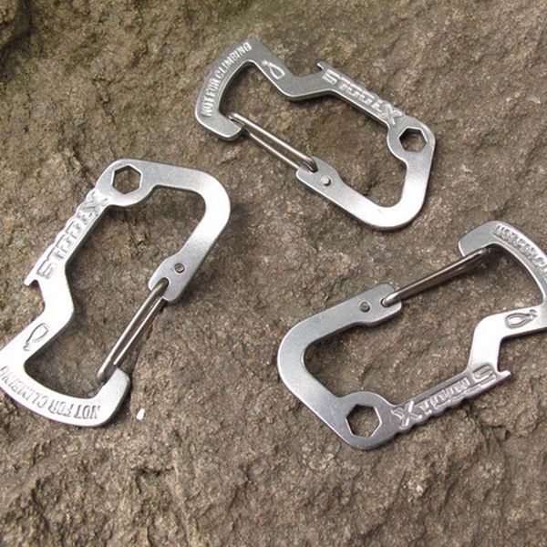 

111outdoor portable multi-function hanging buckle multi-purpose stainless steel carabiner buckle beer opener for edc tools camping zza817