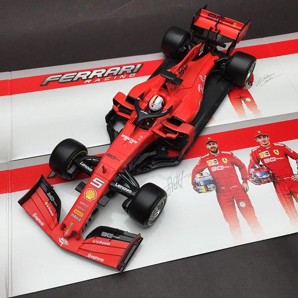 

bburago 1: 18 1/18 2019 ferrari sf90 vettel no5 формула 1 f1 гоночный автомобиль автомобиль литья под давлением дисплей модель игрушка для м