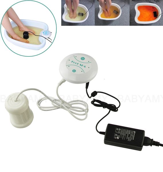 1Set Detox машина Ion Cleanse Ionic Detox Foot Bath Аква сотовый Спа машина Footbath Массаж Detox Foot Bath Spa Массивы Аква LY191203