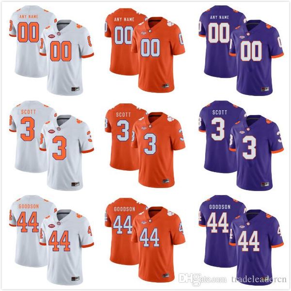 

custom mens youth clemson tigers any name any number personalized kids man home away ncaa college football jerseys, Black