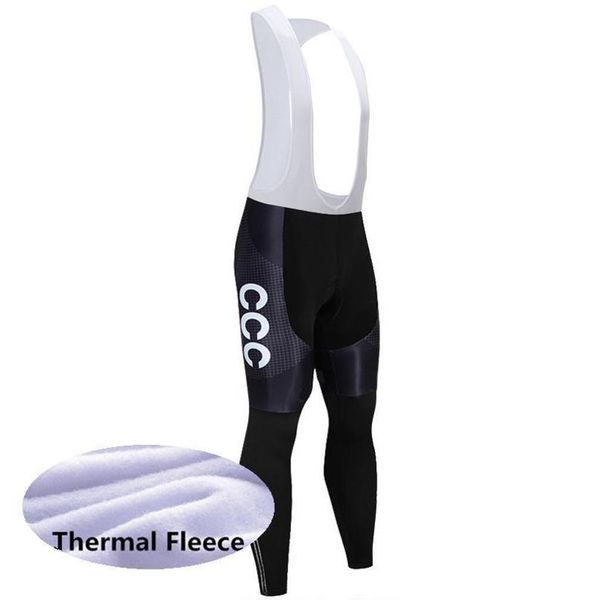 

winter team new ccc thermal fleece cycling jersey bike pants set mens ropa ciclismo winter cycling wear maillot culotte y022602, Black;blue