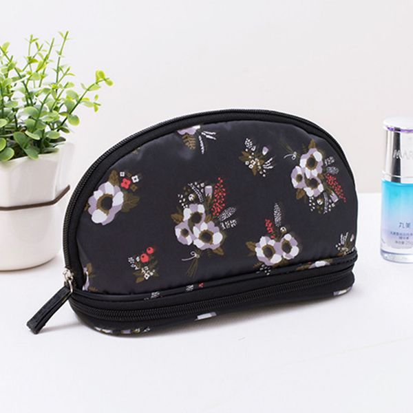 

makeup bag case large capacity multi use cosmetic floral print storage waterproof travel organizer tear resistant double layer
