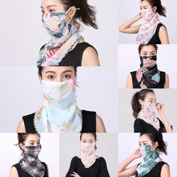 

dtto9 mouth mask face mask scarf sun protection pure color outdoor riding handkerchief protective scarf masks, Black