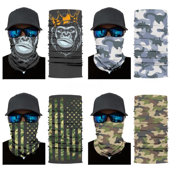 

bicycle 3d magic headband neck warmer cycling face mask bike head skull scarf bandana scarves animal masks for outdoor sports#632, Blue;black