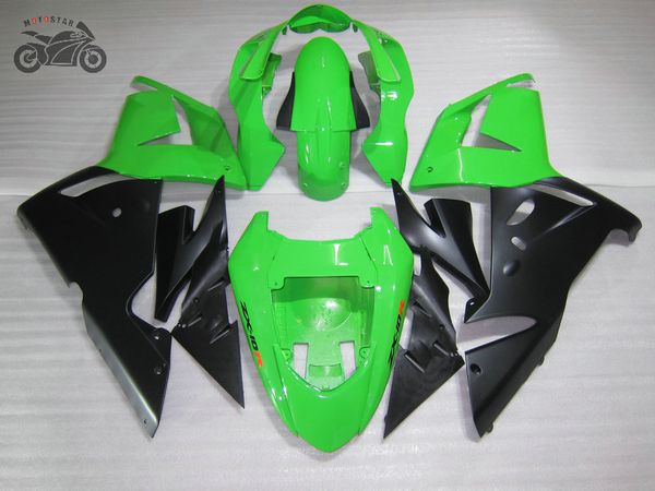 Настройка китайского обтекателя наборов для Kawasaki Ninja ZX10R 2004 2005 ZX10R 04 05 ZX 10R зеленый черного ABS пластика обтекателей кузов