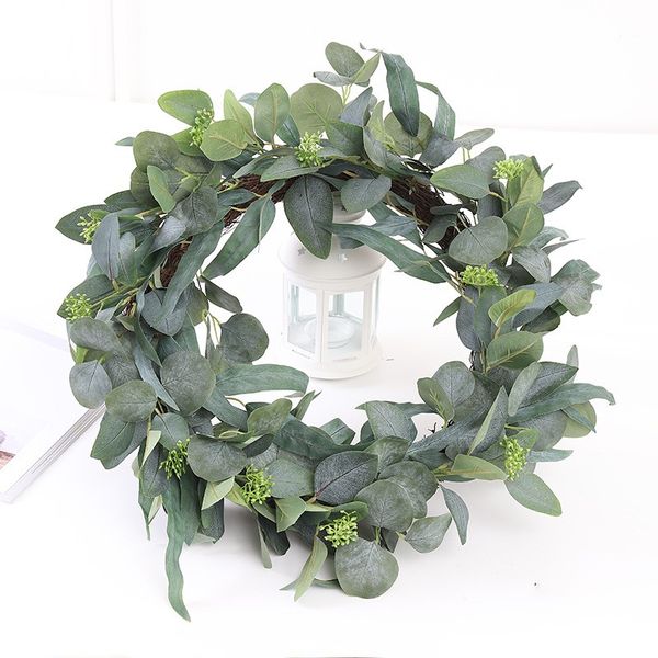 

artificial leaves eucalyptus garland fake leaf rattan wedding home decorations