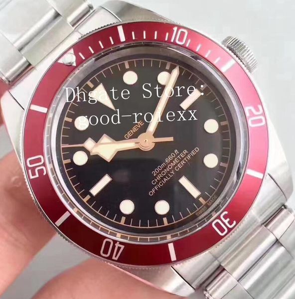 

v4 mens automatic cal.2824 watch men red bezel chronometer full steel m79230r watches heritage eta 41mm sapphire zf factory wristwatches, Slivery;brown