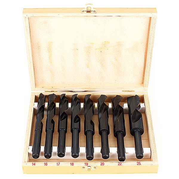 

8pcs/lot high speed carbon steel drill bits hss reduced shank hss twist drill bits tools woodworking power tools