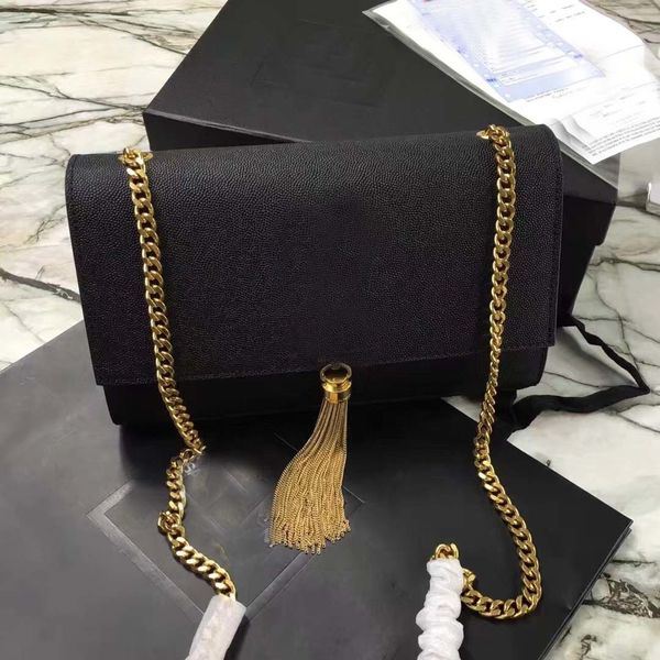 

2020 2020 classic chain bag purse handbag with tassel clutch bags women genuine leather handbag shoulder bag totes crossbody bags