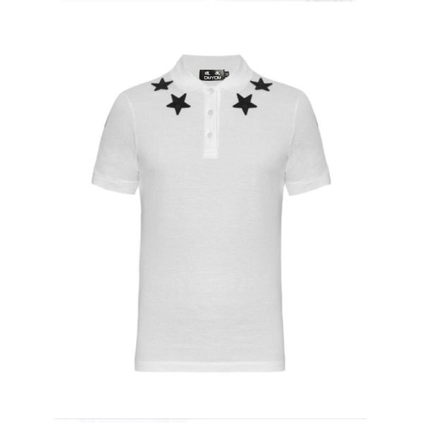 

мужчины star вышитые рубашки мужчины британский стиль эластичный polos тонкий камиза masculina ropa de hombre, White;black