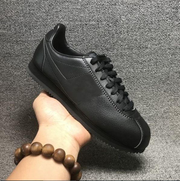 

2020 classic cortez basic leather casual shoes fashion men women black white red golden skateboarding sneakers size 36-45