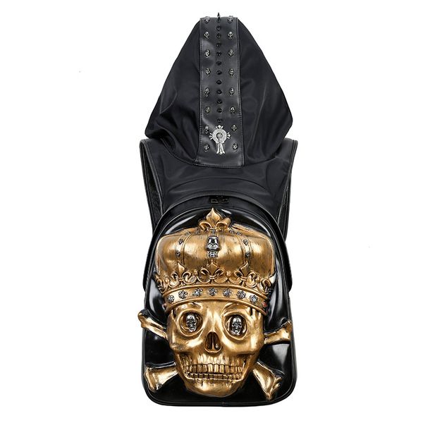 

shoulder bag men european and american fashion creative backpack with cap personality 3d silicone men's bag