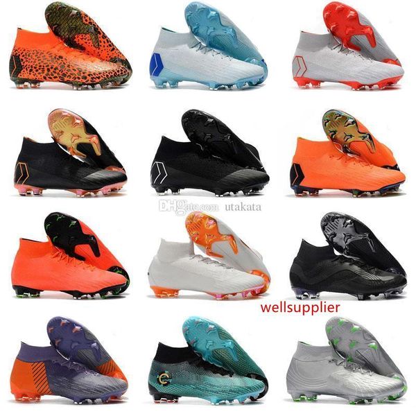 

word cup football boots men mercurial superfly vi 360 elite fg soccer shoes high ankle cr7 soccer cleats chuteiras futebol original