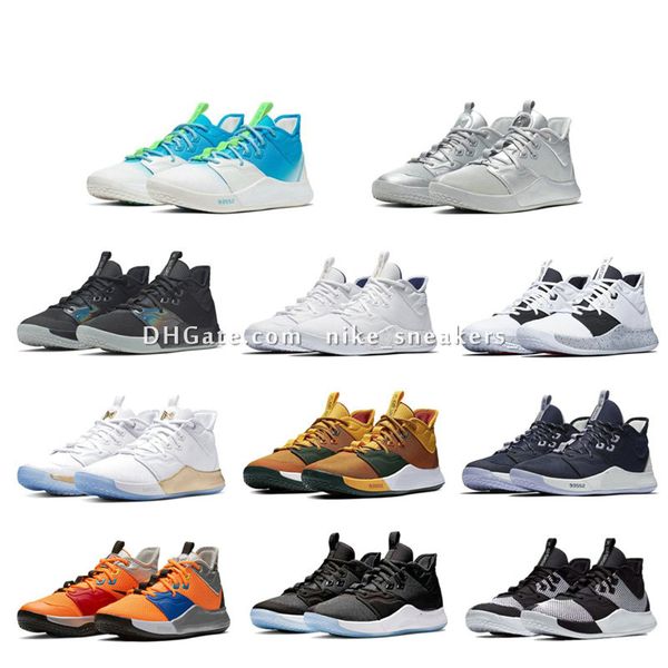 

paul george 3 pg3 eybl the master nasa american flag bhm women basketball shoes kids boys sale mens trainers pg sneakers size 7-12 ns, Black