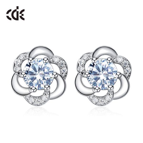 

wedding party silver s925 beaded pearl gift woman lady diamond jewelry earring for bride acting initiation graduation cde-166, Golden