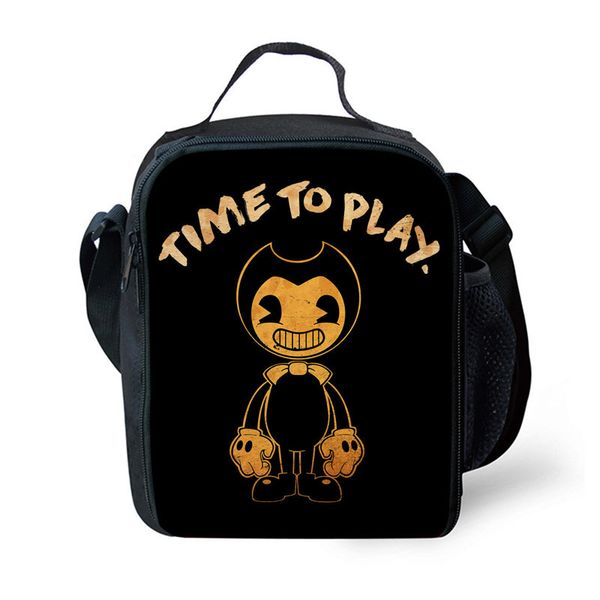 

bendy series personalised kid lunch bag insulated school boys girls lunch box snack, Blue;pink