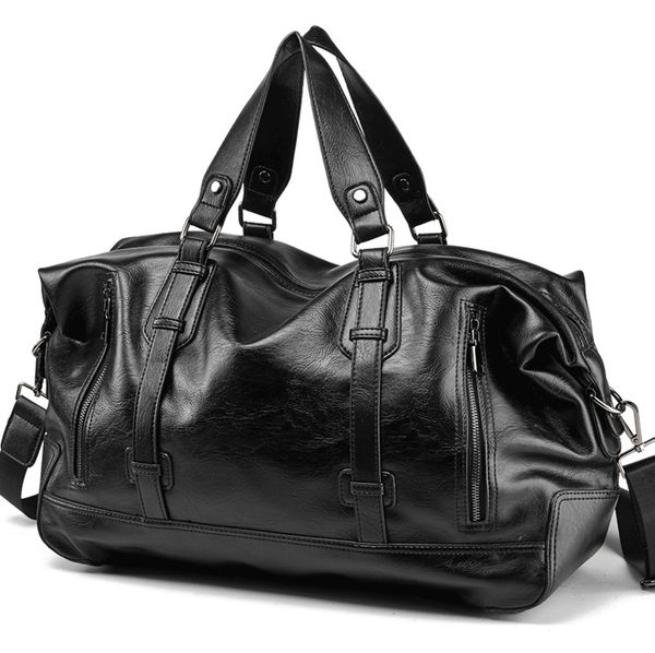 

men handbag leather large capacity travel bag fashion shoulder bag male travel duffle tote bag casual messenger crossbody bags k780g