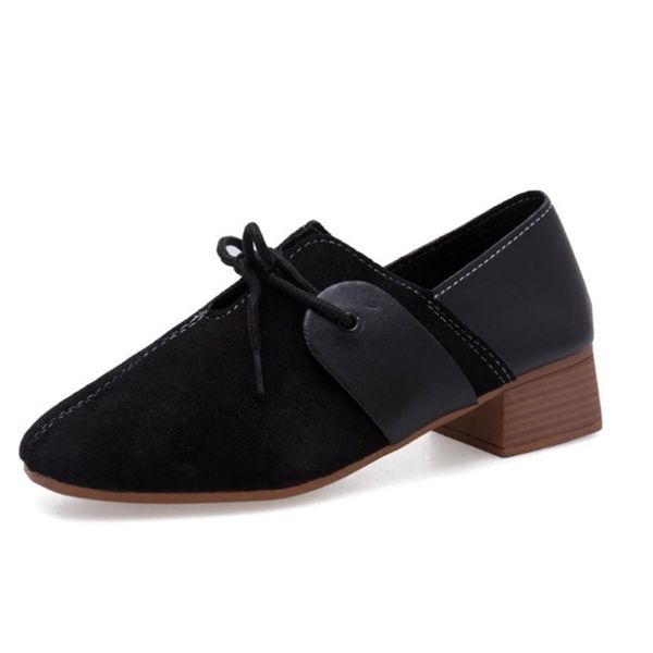 

ho heave shoes women comforty flock leisure women fashion shallow shoes mid heel pumps patchwork casual spring autumn lady, Black