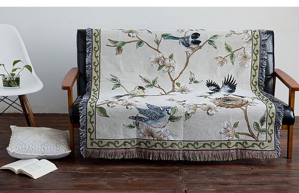 

new bird thick cotton winter blankets sofa piano cover bedding cover on bed rug coverlet throw plaid bedspread knit chair mat