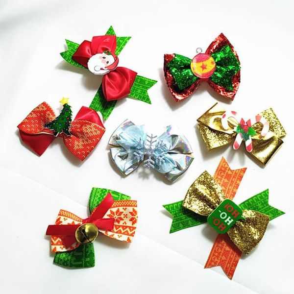 New Christmas Girls Hair Clips Christmas Hair Bows Baby Bb Clip
