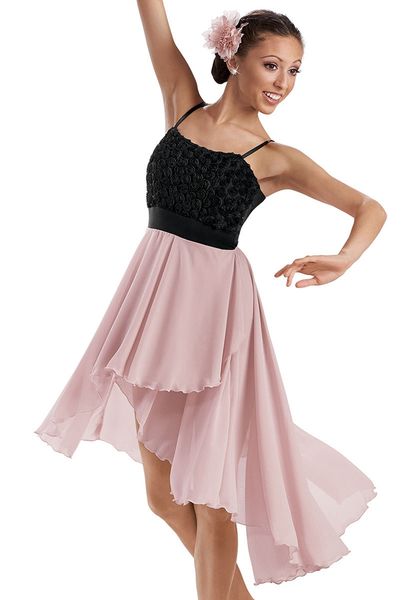 

rosette chiffon long skirts women professional ballet tutu dance clothes theatrical dance costume for girls dancewear new 230, Black;red