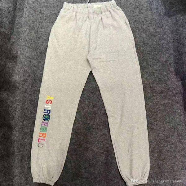 

2019ss travis scott astroworld letter printed women men jogging pants hip hop streetwear men cotton sweatpants s-xl black grey