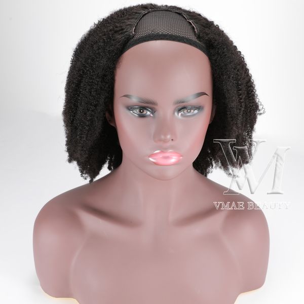 

vmae malaysian 12" to 26" virgin remy human hair extensions u part wigs 4c cuticle aligned natural black 130% 150% 180% density